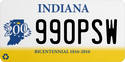 IN license plate 990PSW