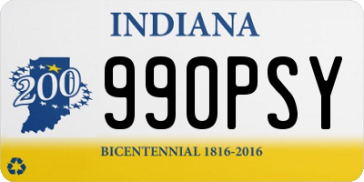 IN license plate 990PSY