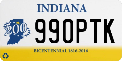 IN license plate 990PTK