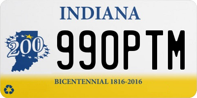 IN license plate 990PTM