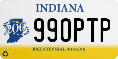 IN license plate 990PTP