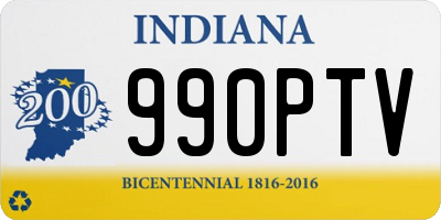 IN license plate 990PTV