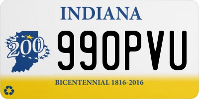 IN license plate 990PVU