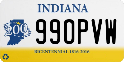 IN license plate 990PVW
