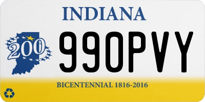 IN license plate 990PVY