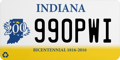 IN license plate 990PWI