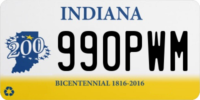 IN license plate 990PWM