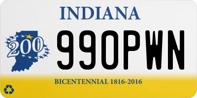 IN license plate 990PWN