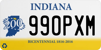 IN license plate 990PXM