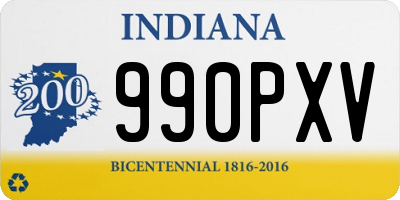 IN license plate 990PXV