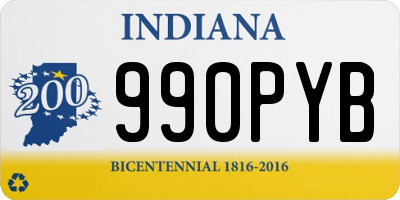 IN license plate 990PYB