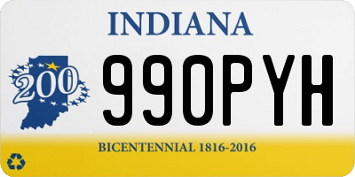 IN license plate 990PYH