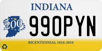 IN license plate 990PYN