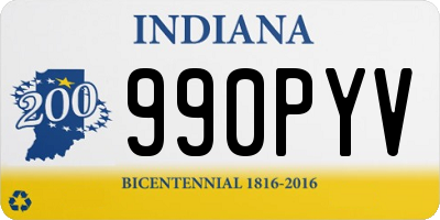 IN license plate 990PYV