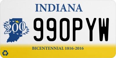 IN license plate 990PYW