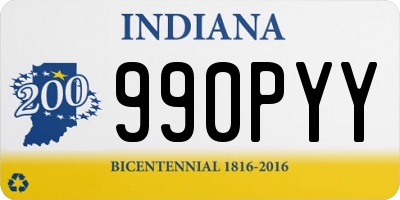 IN license plate 990PYY