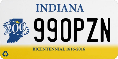 IN license plate 990PZN