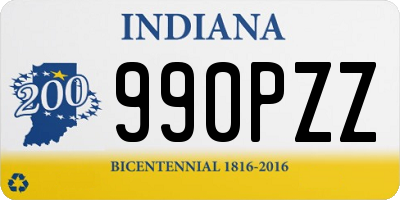 IN license plate 990PZZ