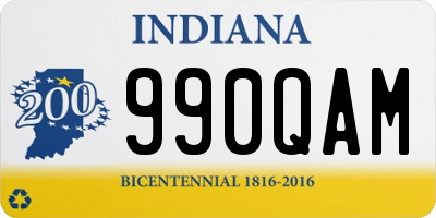 IN license plate 990QAM