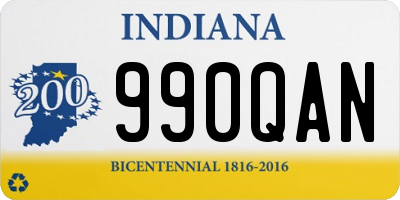 IN license plate 990QAN