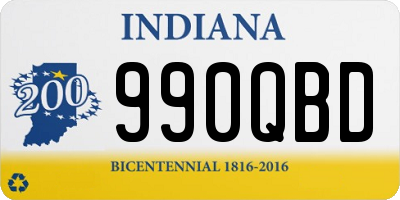 IN license plate 990QBD