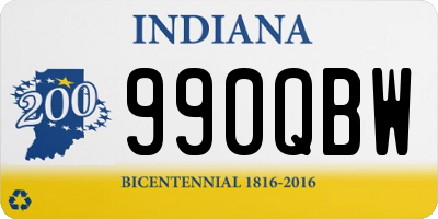 IN license plate 990QBW