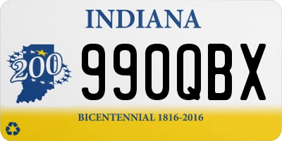 IN license plate 990QBX