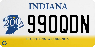IN license plate 990QDN