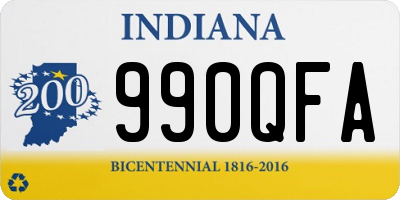 IN license plate 990QFA