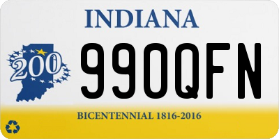 IN license plate 990QFN