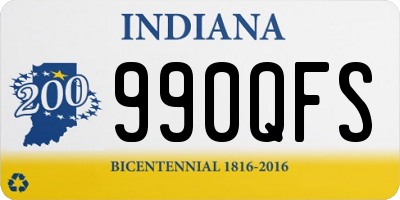 IN license plate 990QFS