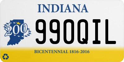 IN license plate 990QIL