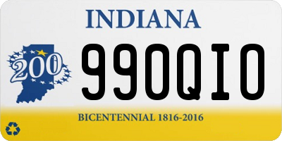 IN license plate 990QIO