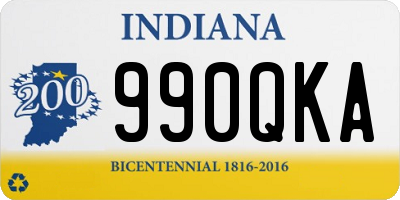 IN license plate 990QKA