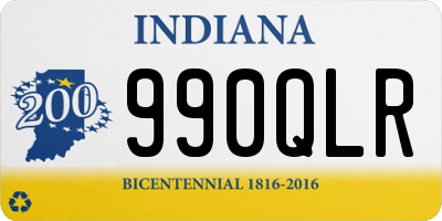 IN license plate 990QLR