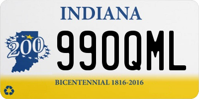 IN license plate 990QML