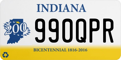 IN license plate 990QPR