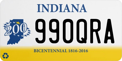 IN license plate 990QRA