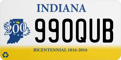 IN license plate 990QUB