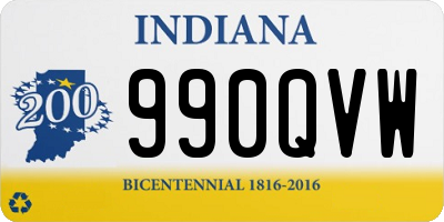 IN license plate 990QVW