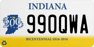 IN license plate 990QWA