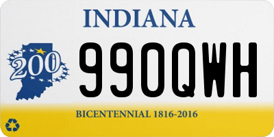 IN license plate 990QWH