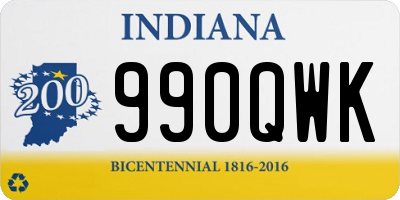 IN license plate 990QWK