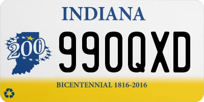 IN license plate 990QXD