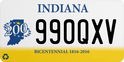 IN license plate 990QXV