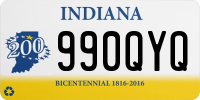 IN license plate 990QYQ