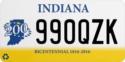 IN license plate 990QZK