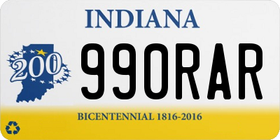 IN license plate 990RAR