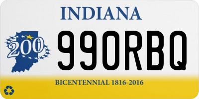 IN license plate 990RBQ