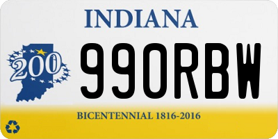 IN license plate 990RBW